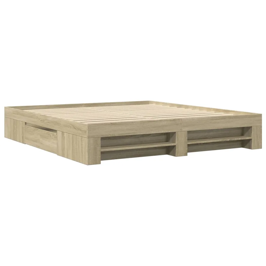 Cadre de lit sans matelas chêne sonoma 180x200 cm - 3