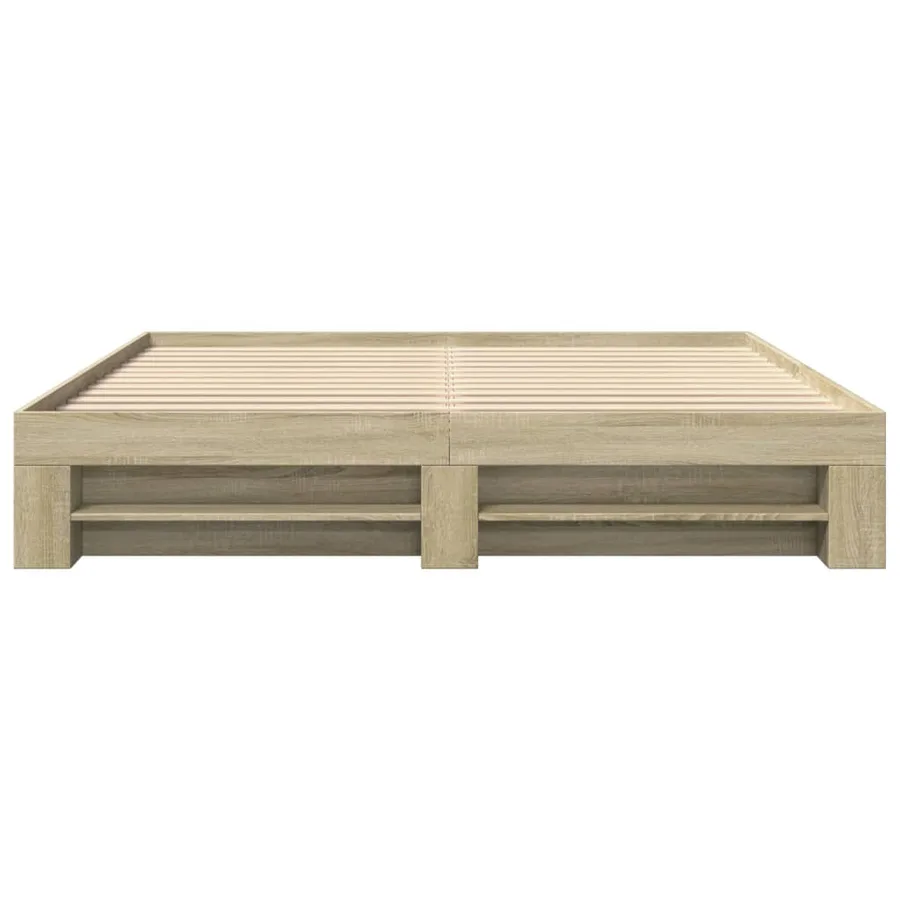 Cadre de lit sans matelas chêne sonoma 180x200 cm - 5