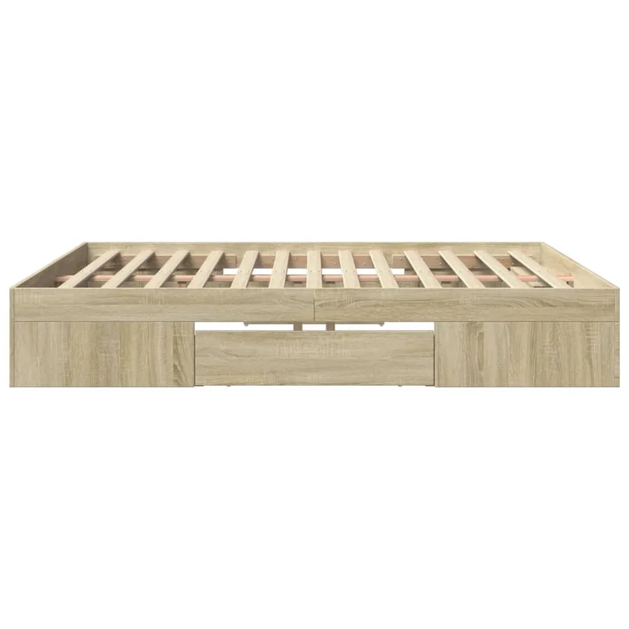 Cadre de lit sans matelas chêne sonoma 180x200 cm - 6