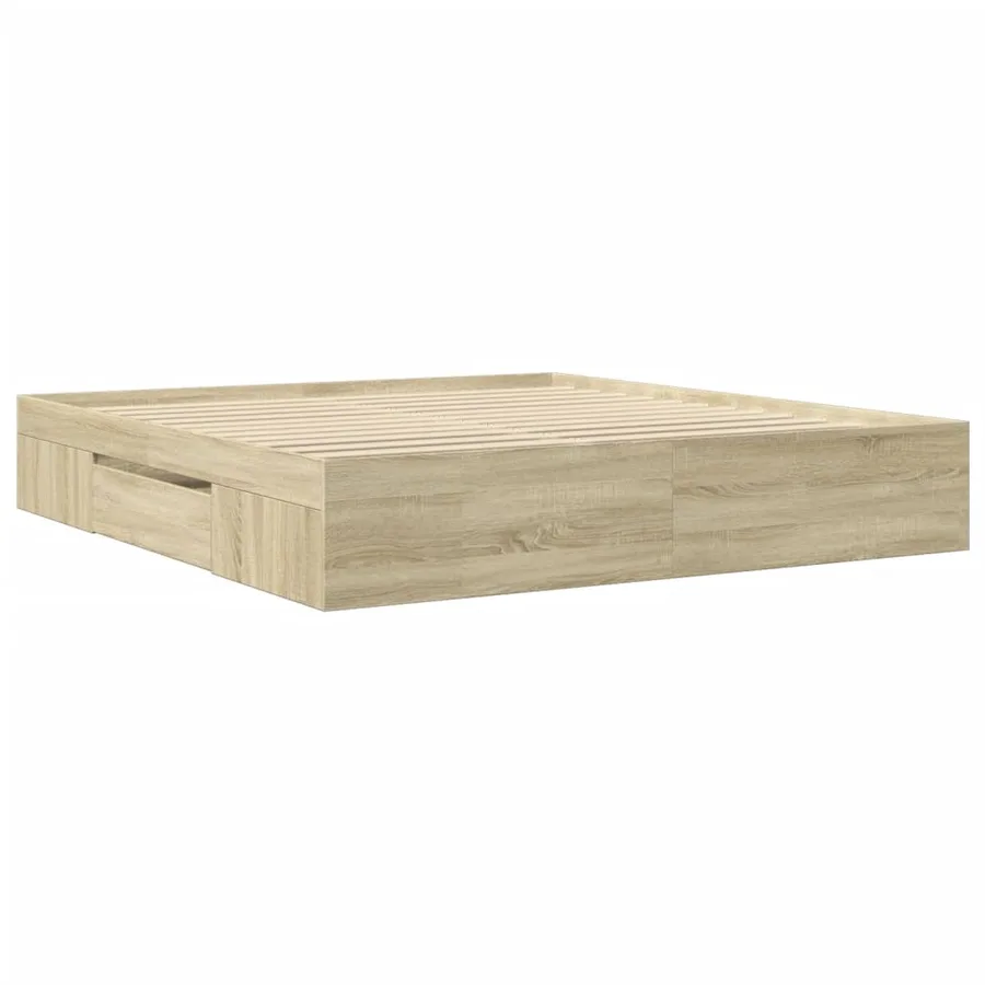 Cadre de lit sans matelas chêne sonoma 180x200 cm - 7