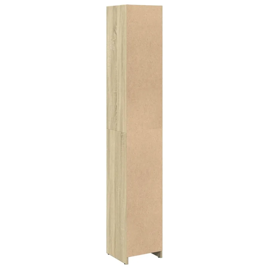 Armoire de salle de bain Chêne sonoma 30x30x183,5 cm Aggloméré - 6