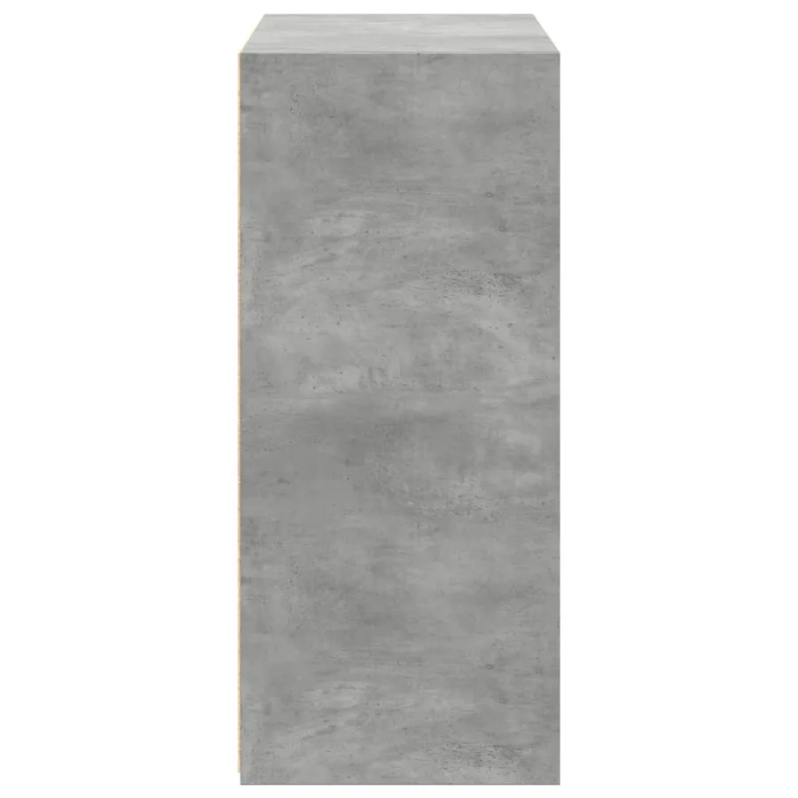 Buffet gris béton 70x41x93 cm bois d'ingénierie - 5
