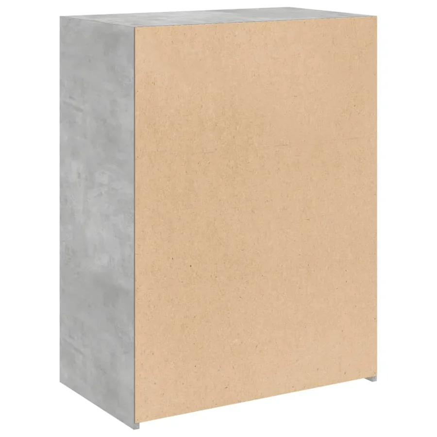 Buffet gris béton 70x41x93 cm bois d'ingénierie - 6