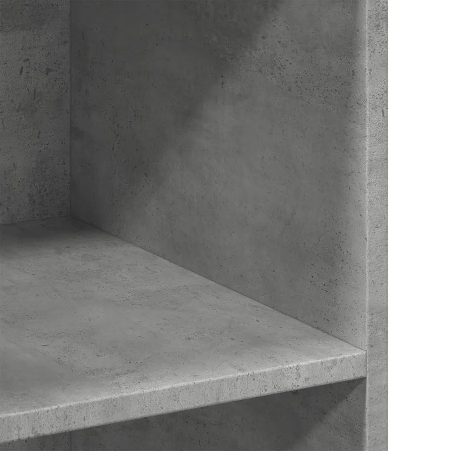 Buffet gris béton 70x41x93 cm bois d'ingénierie - 7