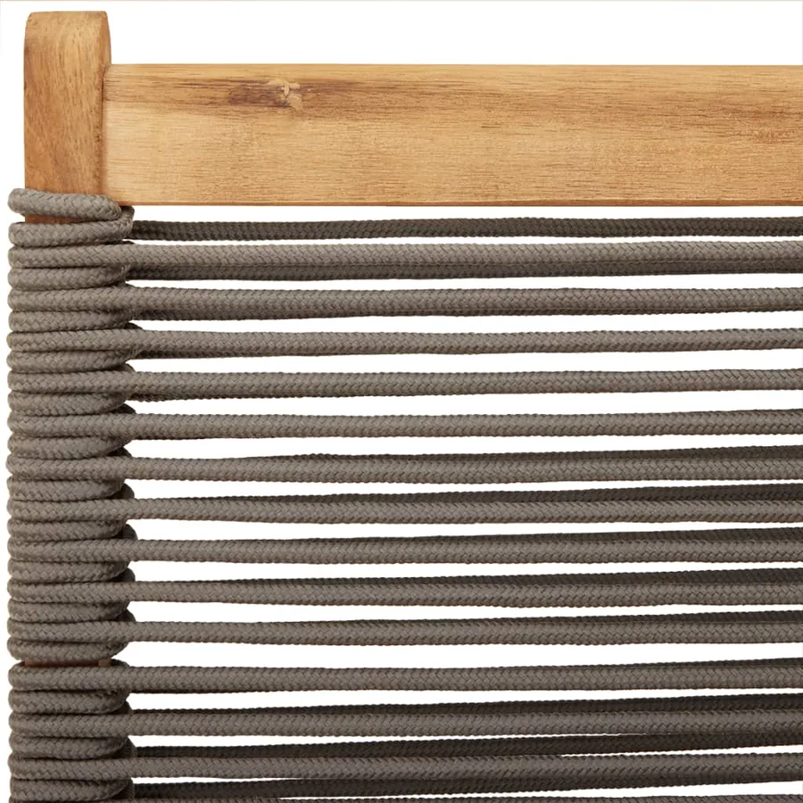 Chaises de jardin lot de 2 gris bois d'acacia et polypropylène - 9