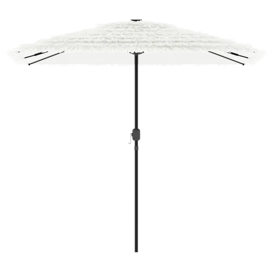 Parasol de jardin avec mât en acier blanc 248x248x248 cm - 3