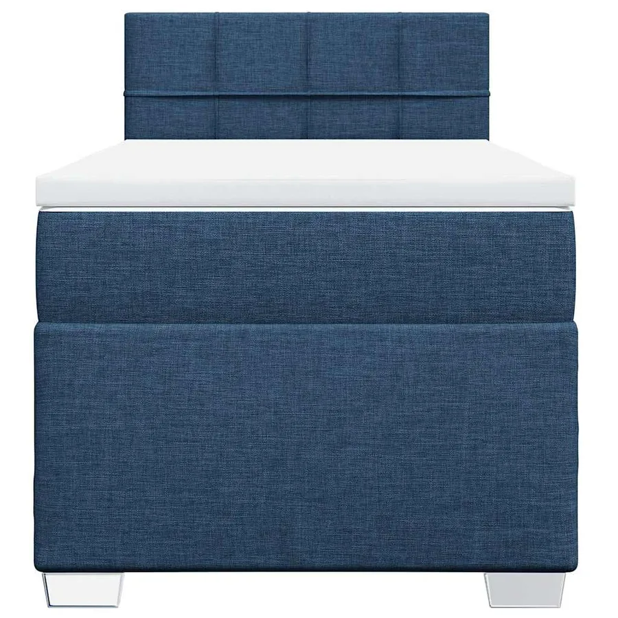 Sommier à lattes de lit avec matelas Bleu 80x200 cm Tissu - 6