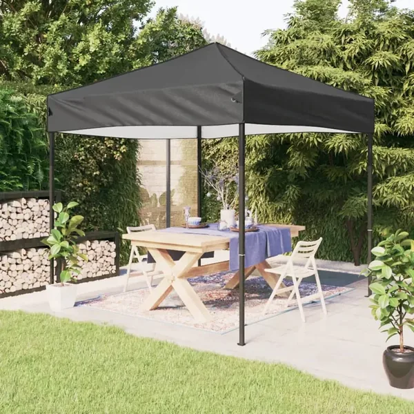 Folding party tent Anthracite 2x2 m