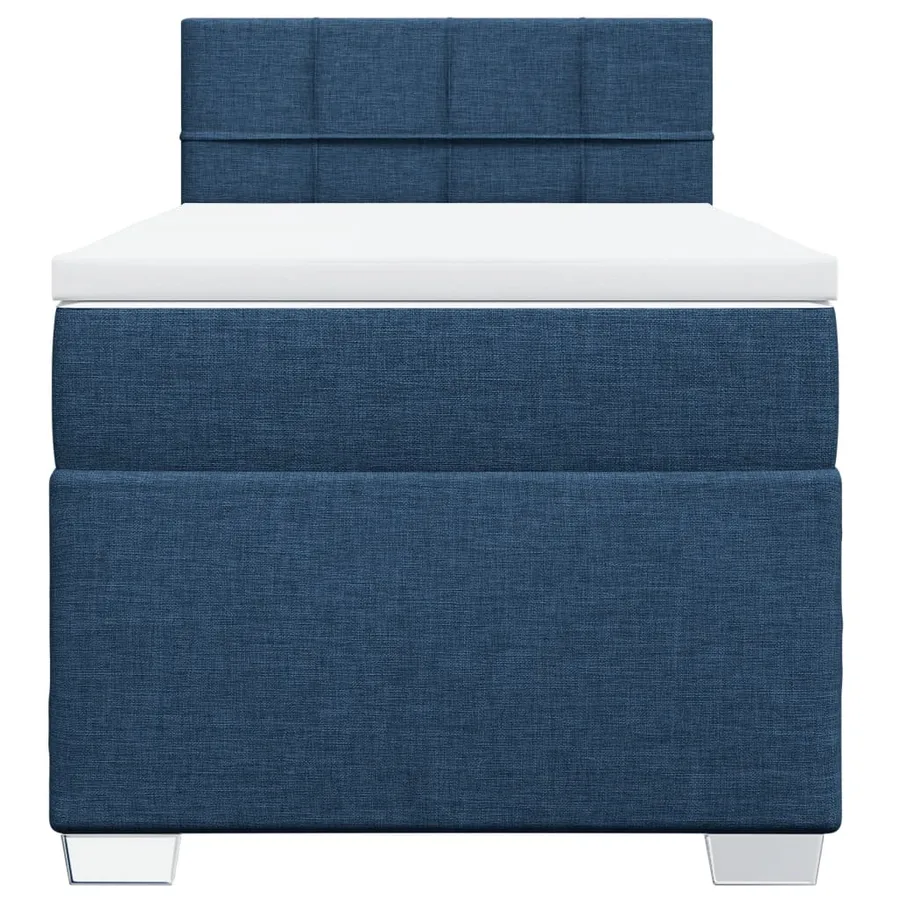 Sommier à lattes de lit avec matelas Bleu 80x200 cm Tissu - 4