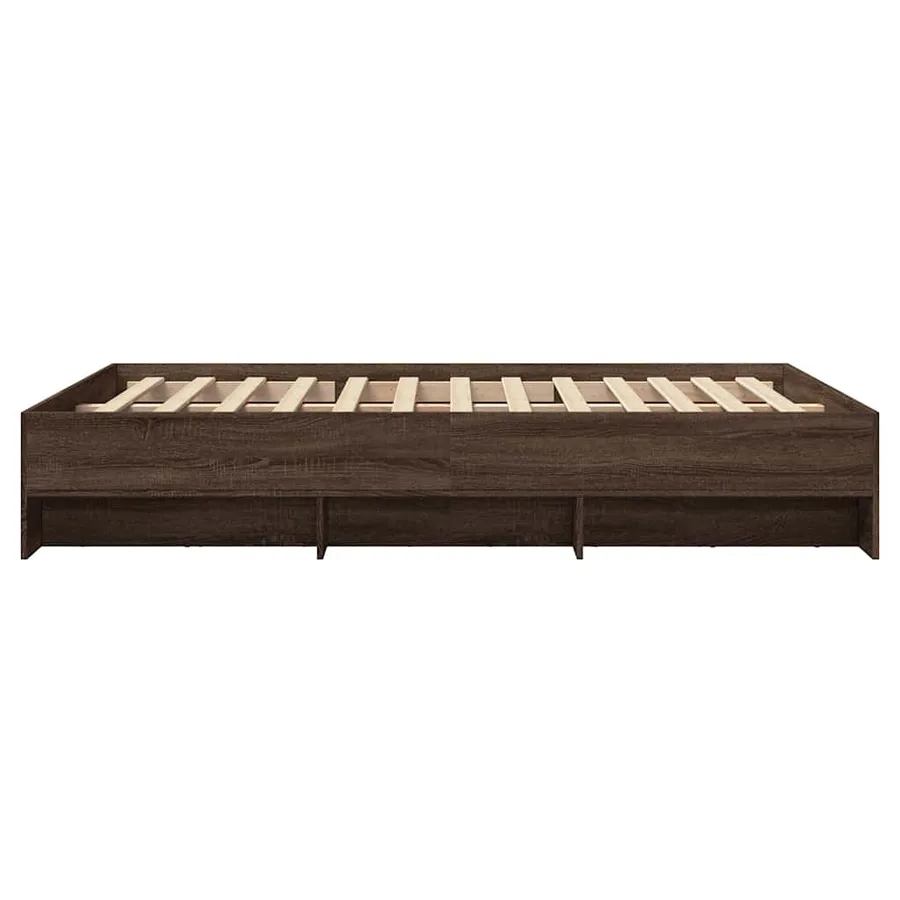 Cadre de lit sans matelas chêne marron 140x190 cm - 6