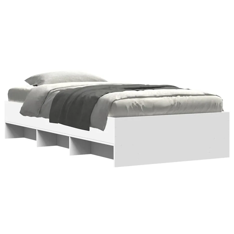 Cadre de lit sans matelas blanc 90x190 cm bois d'ingénierie - 3