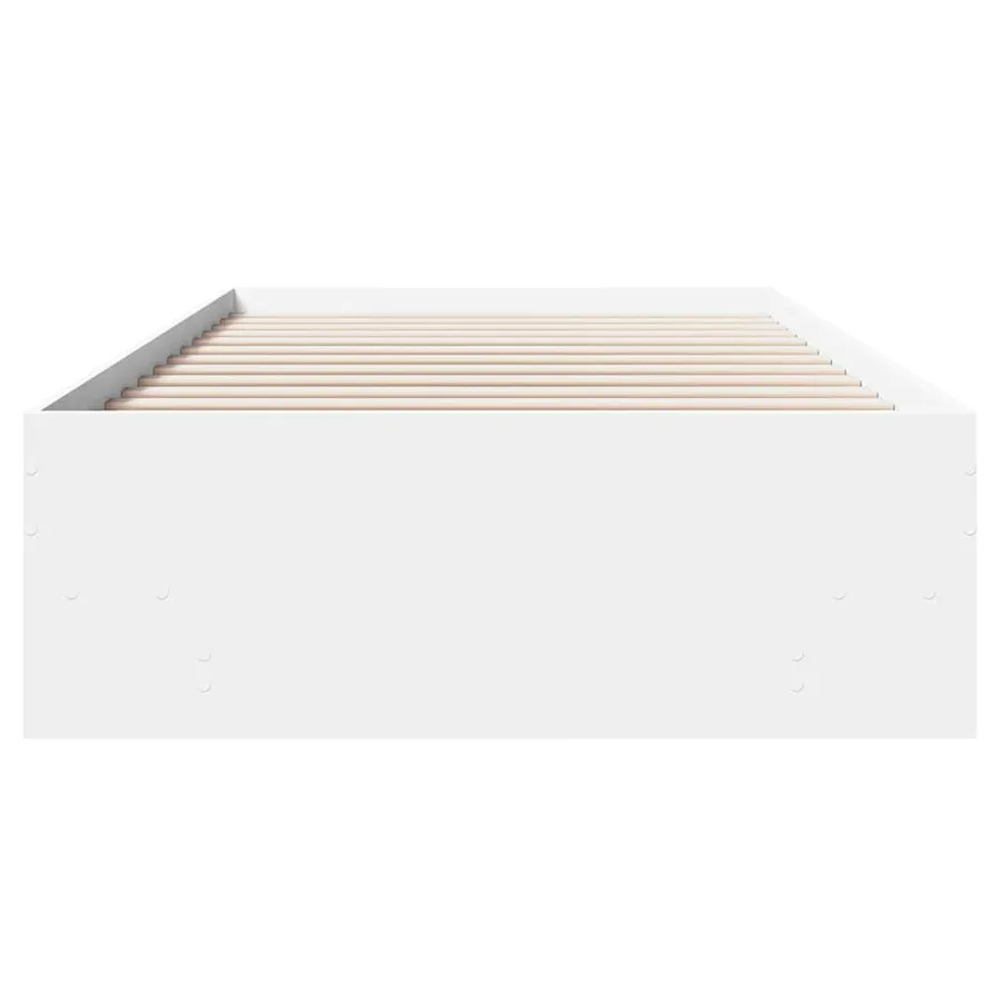 Cadre de lit sans matelas blanc 90x190 cm bois d'ingénierie - 5