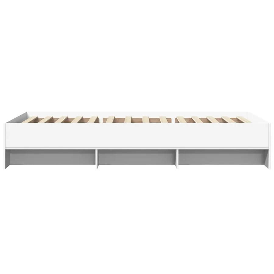 Cadre de lit sans matelas blanc 90x190 cm bois d'ingénierie - 6