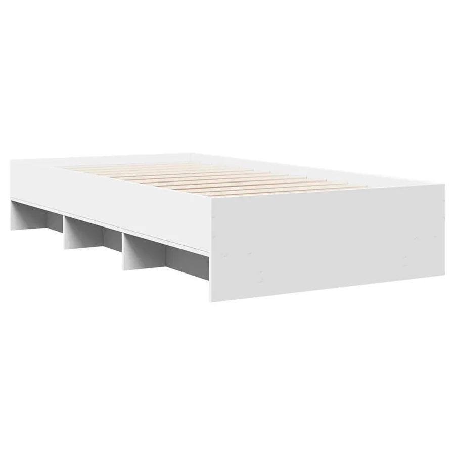 Cadre de lit sans matelas blanc 90x190 cm bois d'ingénierie - 7