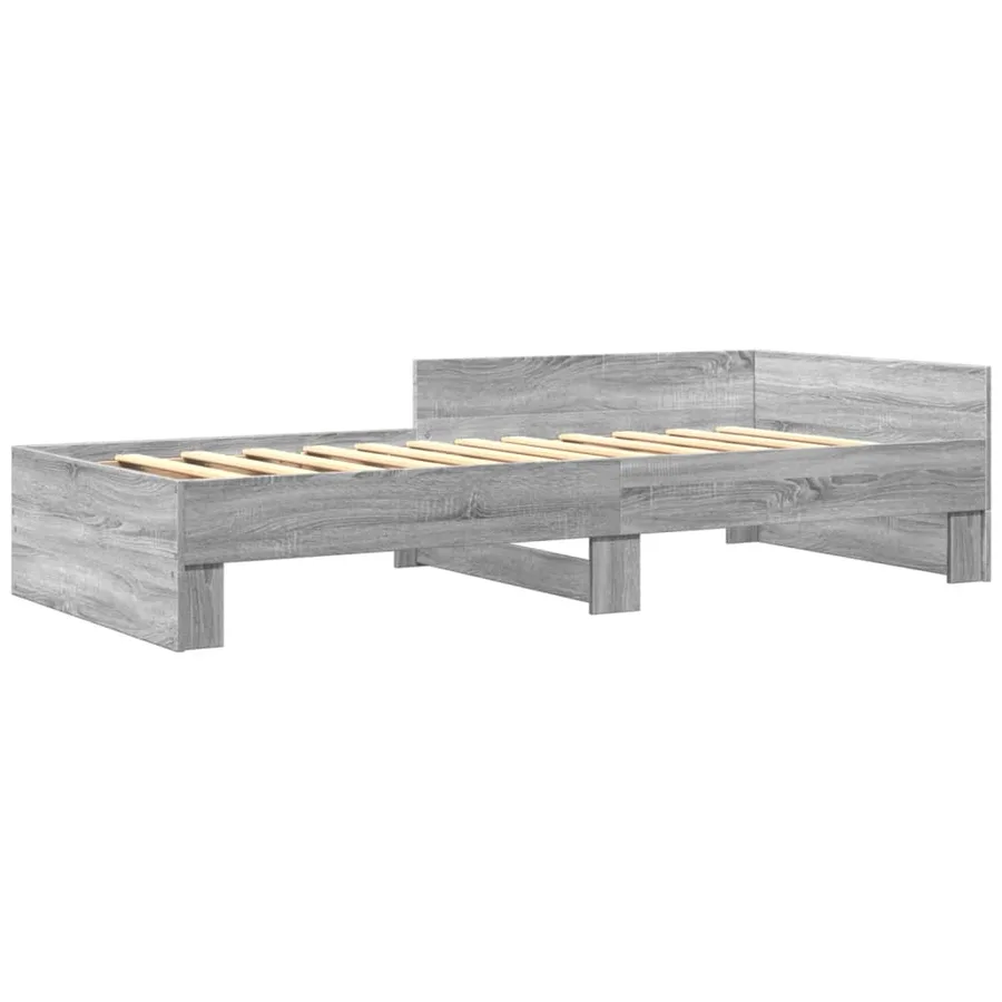 Cadre de lit sans matelas sonoma gris 90x190 cm - 3