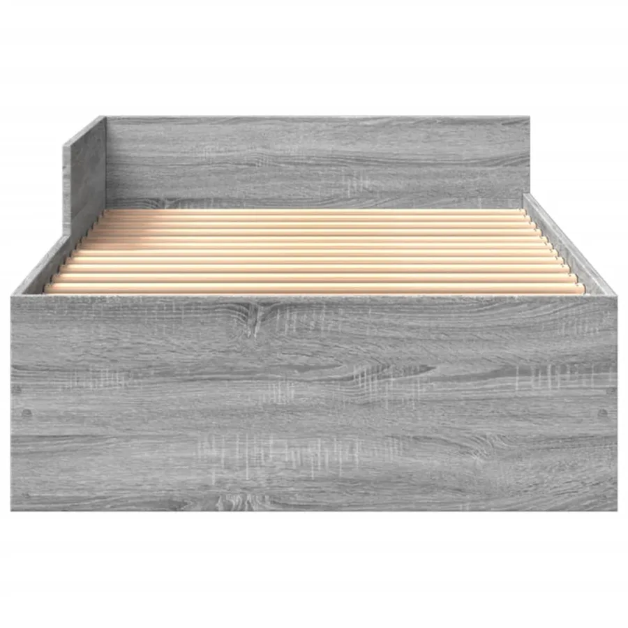 Cadre de lit sans matelas sonoma gris 90x190 cm - 5