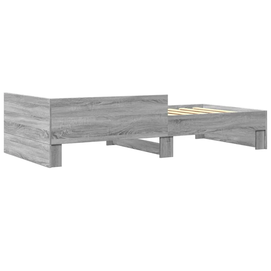 Cadre de lit sans matelas sonoma gris 90x190 cm - 6