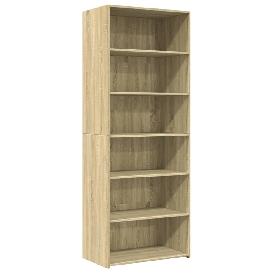 Buffet haut chêne sonoma 70x41x185 cm bois d'ingénierie - 2