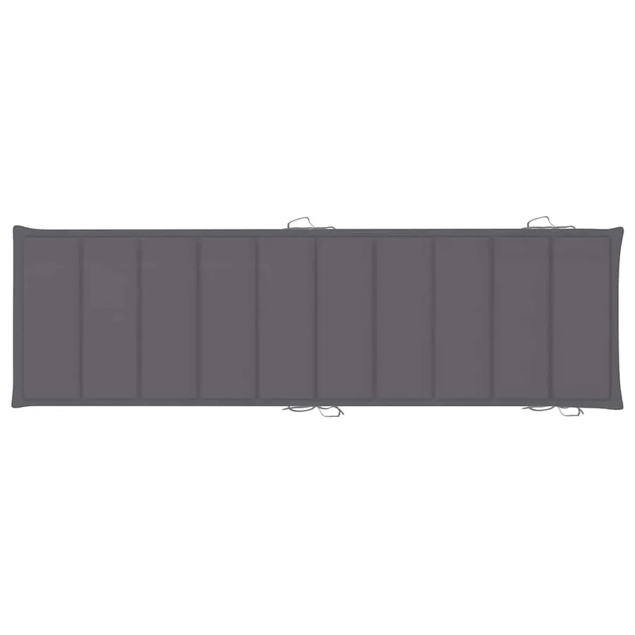 Chaises longues lot de 2 avec coussins Bois d'acacia solide - 10