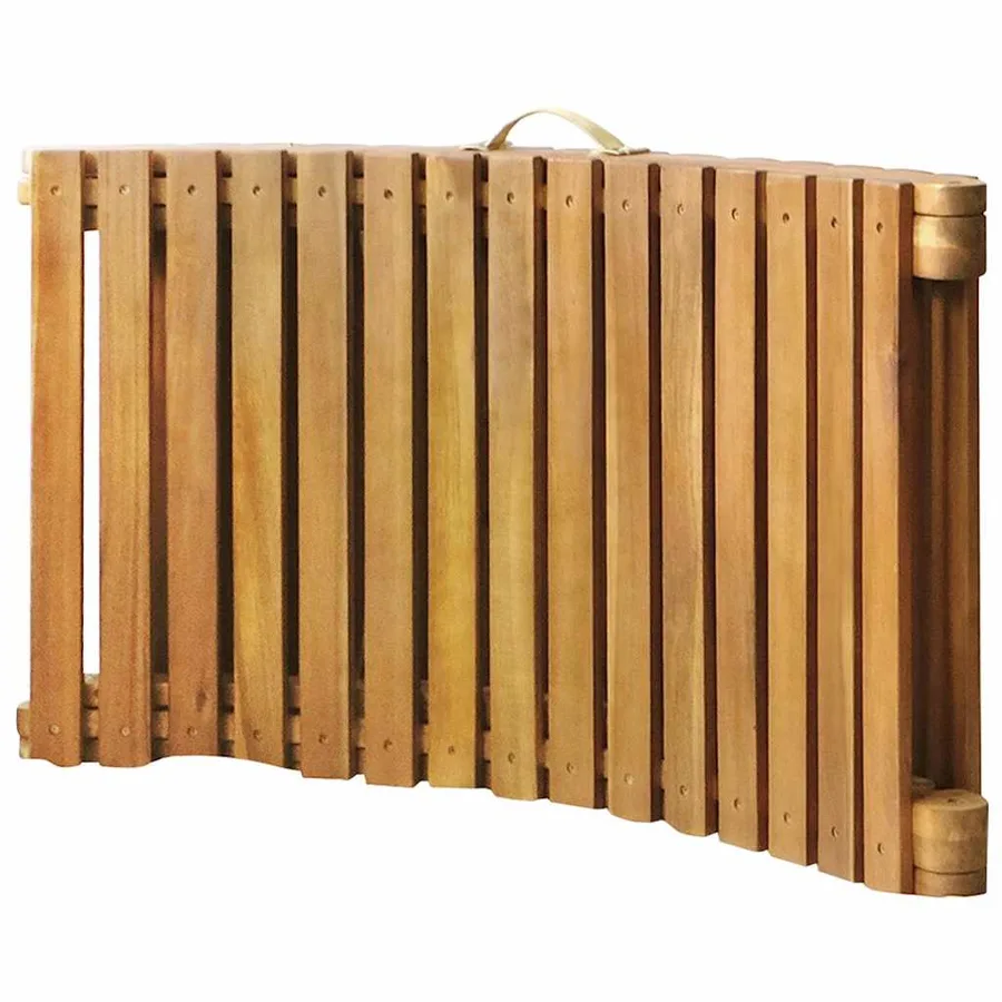Chaises longues lot de 2 avec coussins Bois d'acacia solide - 4