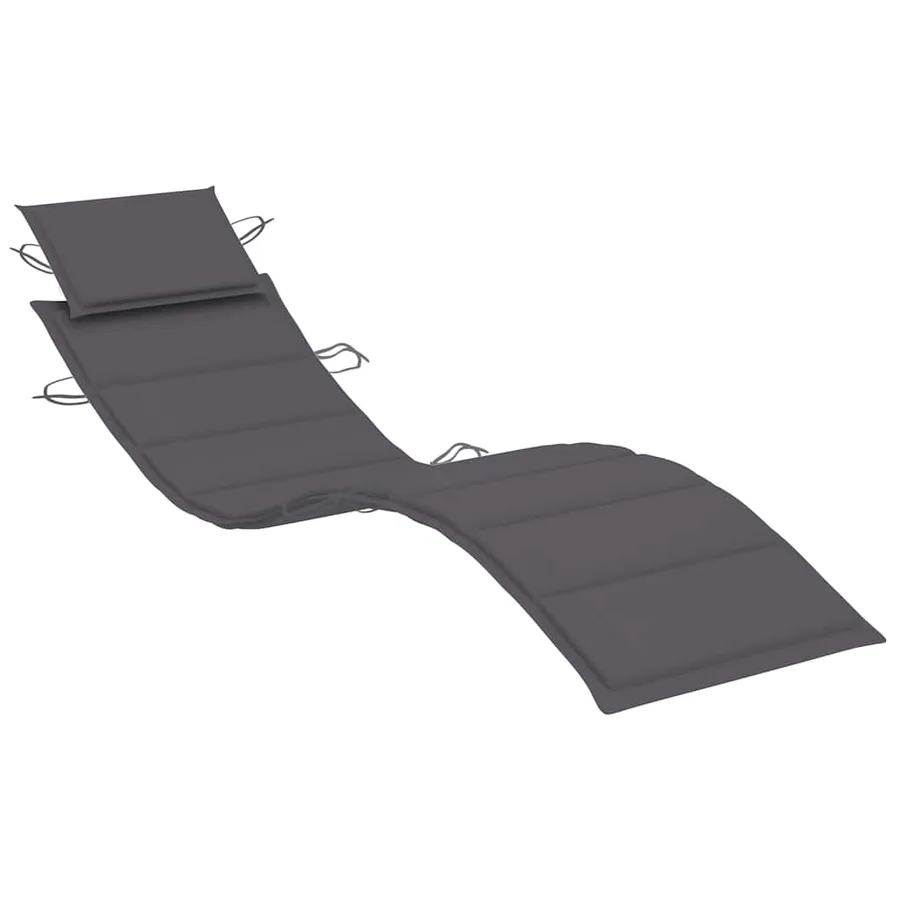 Chaises longues lot de 2 avec coussins Bois d'acacia solide - 6