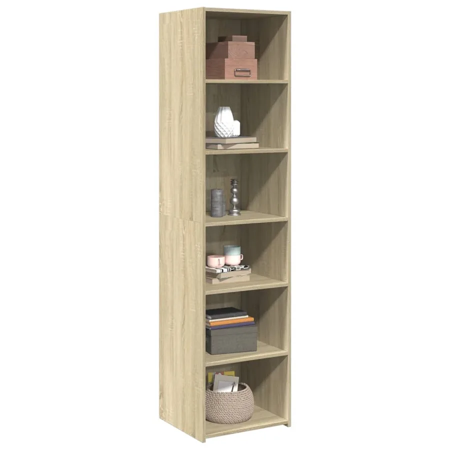 Buffet haut chêne sonoma 45x41x185 cm bois d'ingénierie - 3