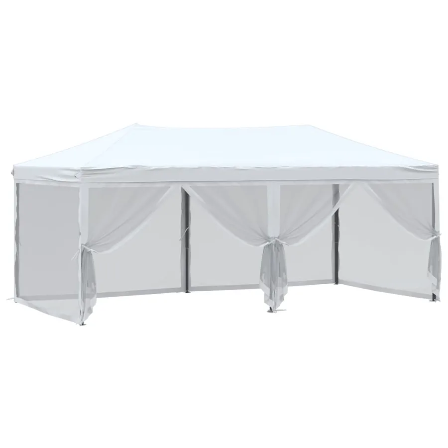Tente de réception pliable avec parois Blanc 3x6 m - 6