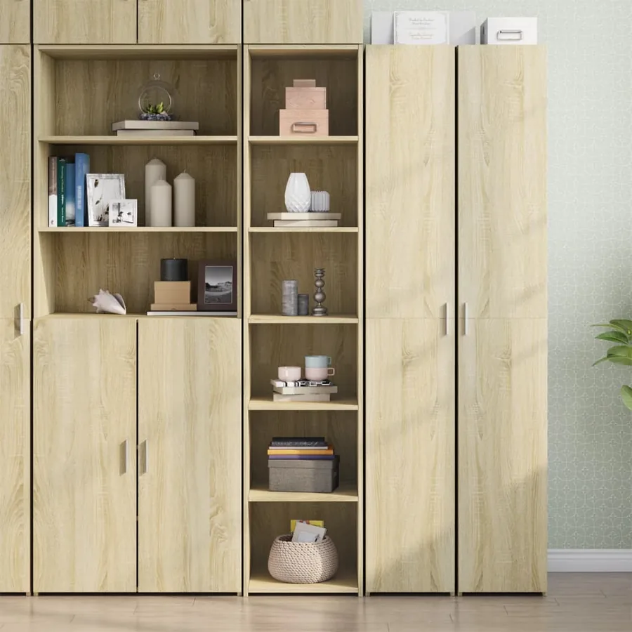 Buffet haut chêne sonoma 40x41x185 cm bois d'ingénierie