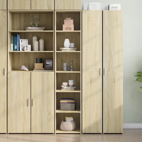Buffet haut chêne sonoma 40x41x185 cm bois d'ingénierie