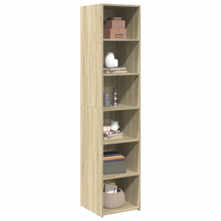 Buffet haut chêne sonoma 40x41x185 cm bois d'ingénierie - 3