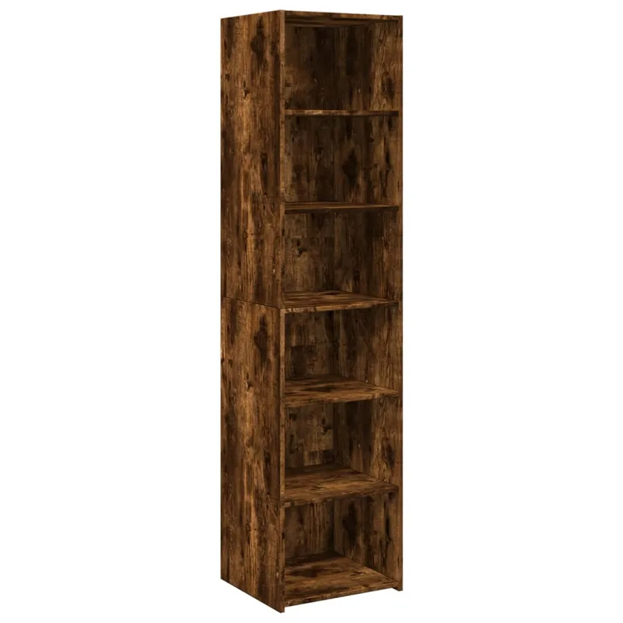 Buffet haut chêne fumé 45x41x185 cm bois d'ingénierie - 2