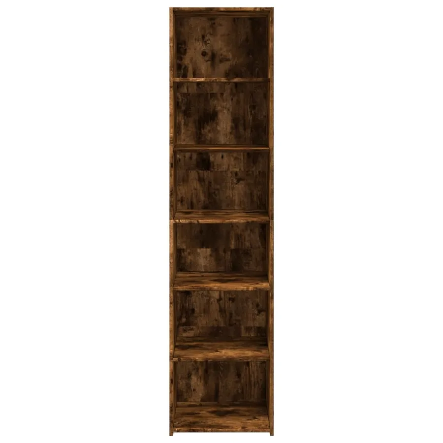Buffet haut chêne fumé 45x41x185 cm bois d'ingénierie - 4