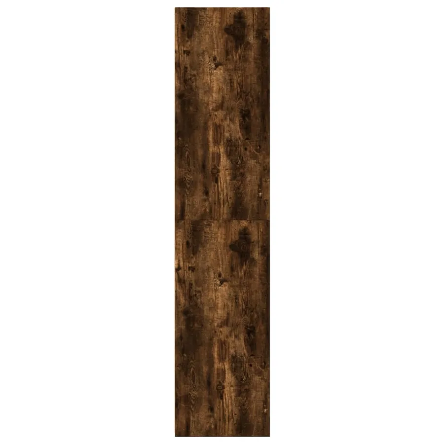 Buffet haut chêne fumé 45x41x185 cm bois d'ingénierie - 5