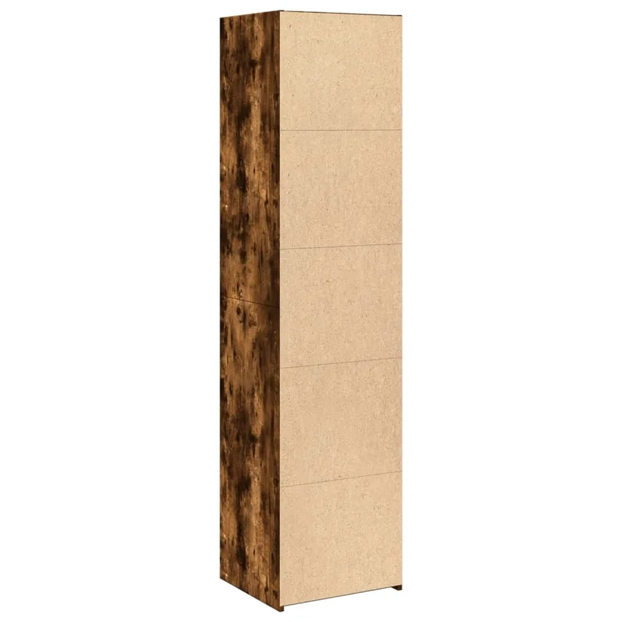 Buffet haut chêne fumé 45x41x185 cm bois d'ingénierie - 6