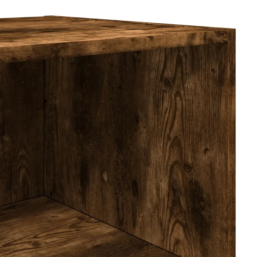 Buffet haut chêne fumé 45x41x185 cm bois d'ingénierie - 7