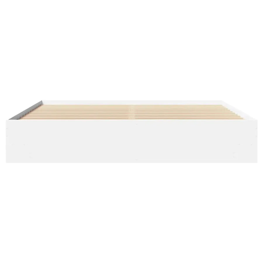 Cadre de lit sans matelas blanc 180x200 cm bois d'ingénierie - 5