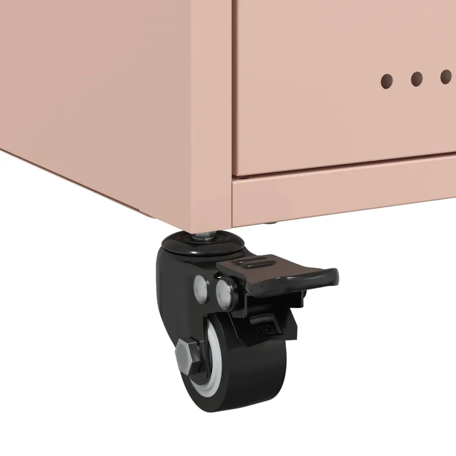 Table de chevet rose 36x39x43,5 cm acier - 11