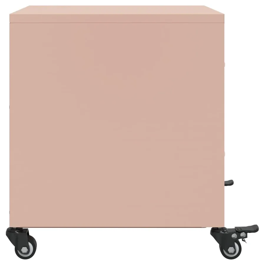 Table de chevet rose 36x39x43,5 cm acier - 7