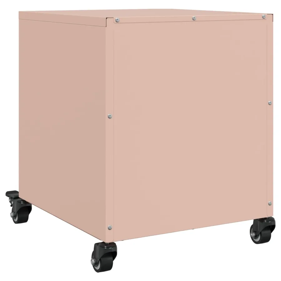 Table de chevet rose 36x39x43,5 cm acier - 8