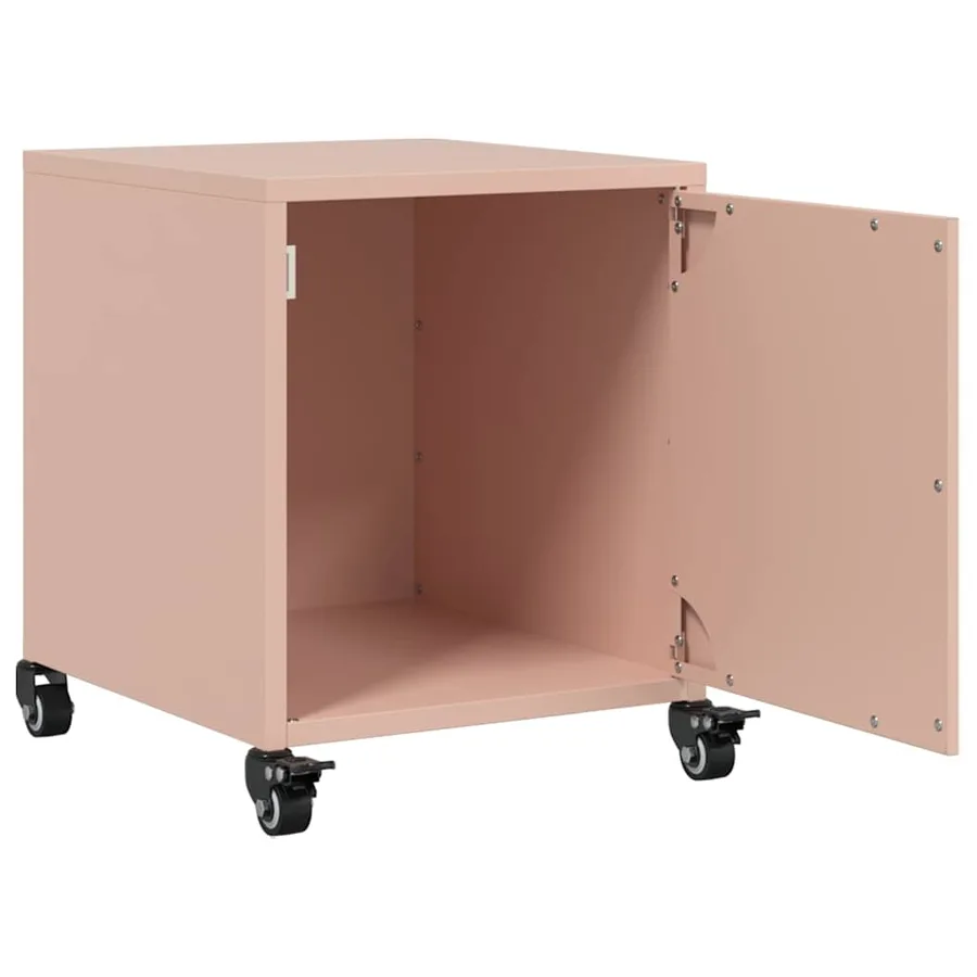 Table de chevet rose 36x38,5x43,5 cm acier - 10