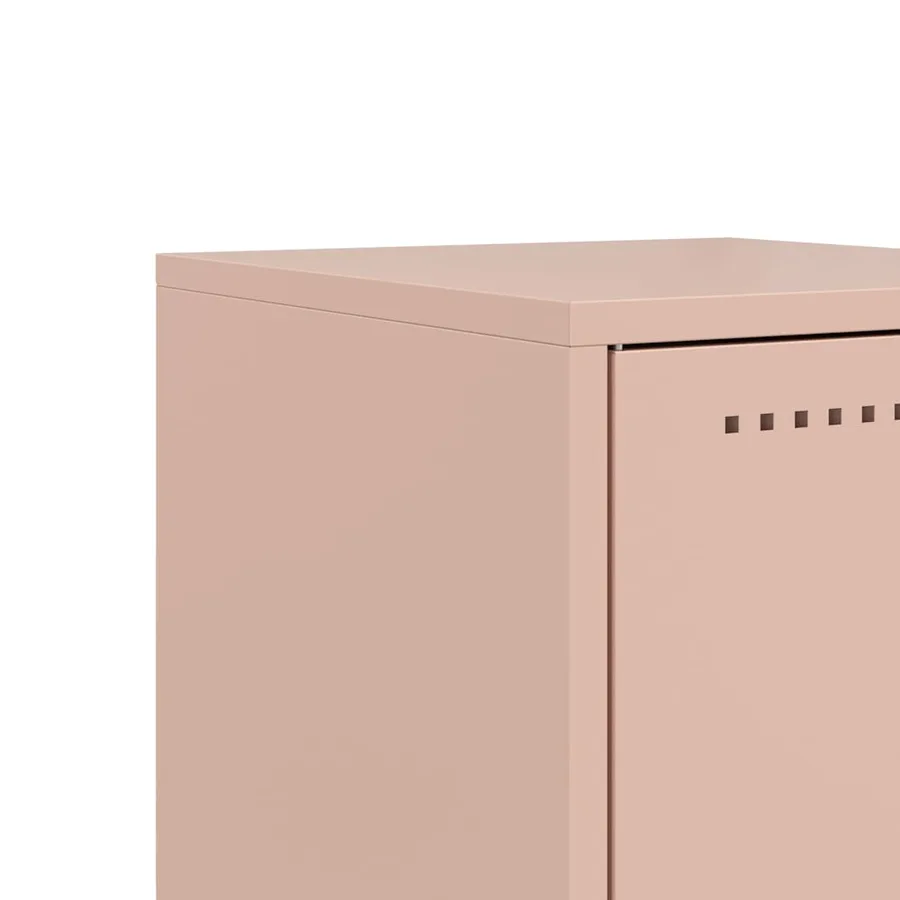 Table de chevet rose 36x38,5x43,5 cm acier - 11