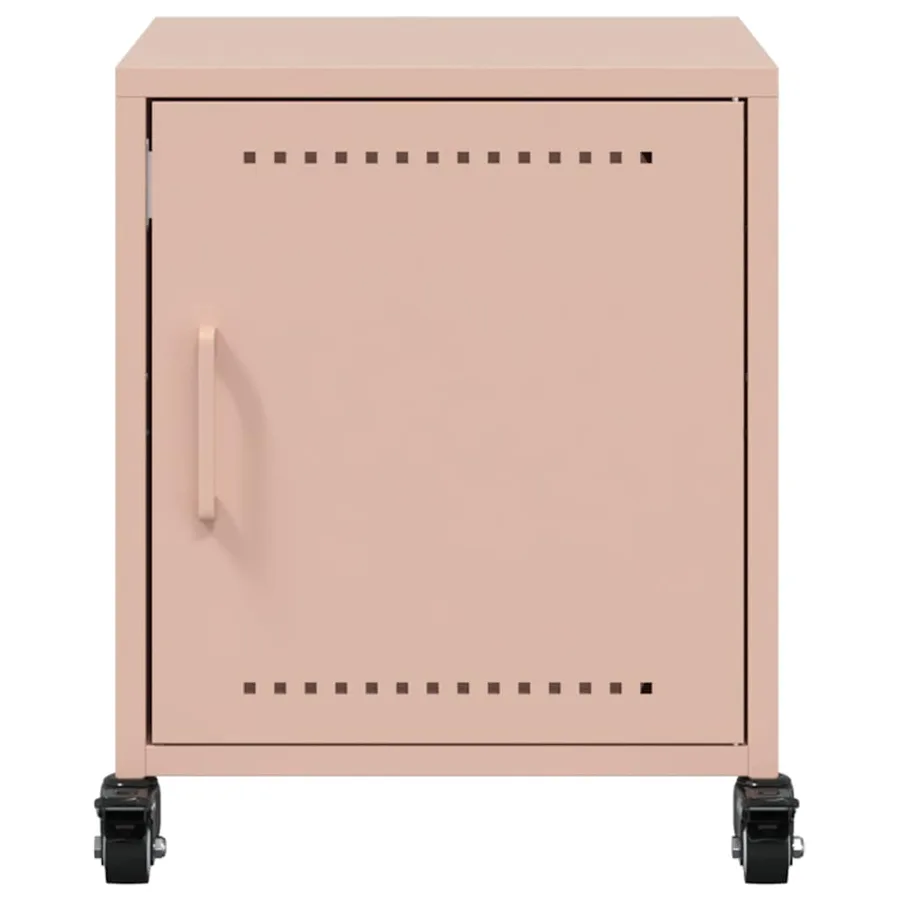 Table de chevet rose 36x38,5x43,5 cm acier - 6