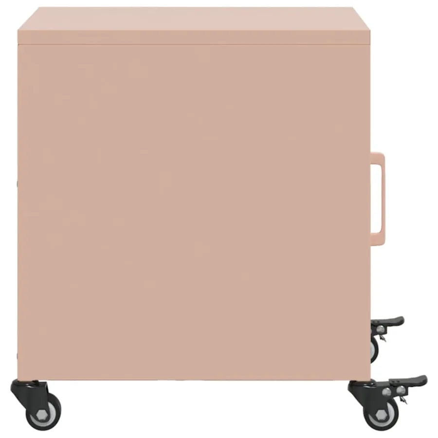 Table de chevet rose 36x38,5x43,5 cm acier - 7