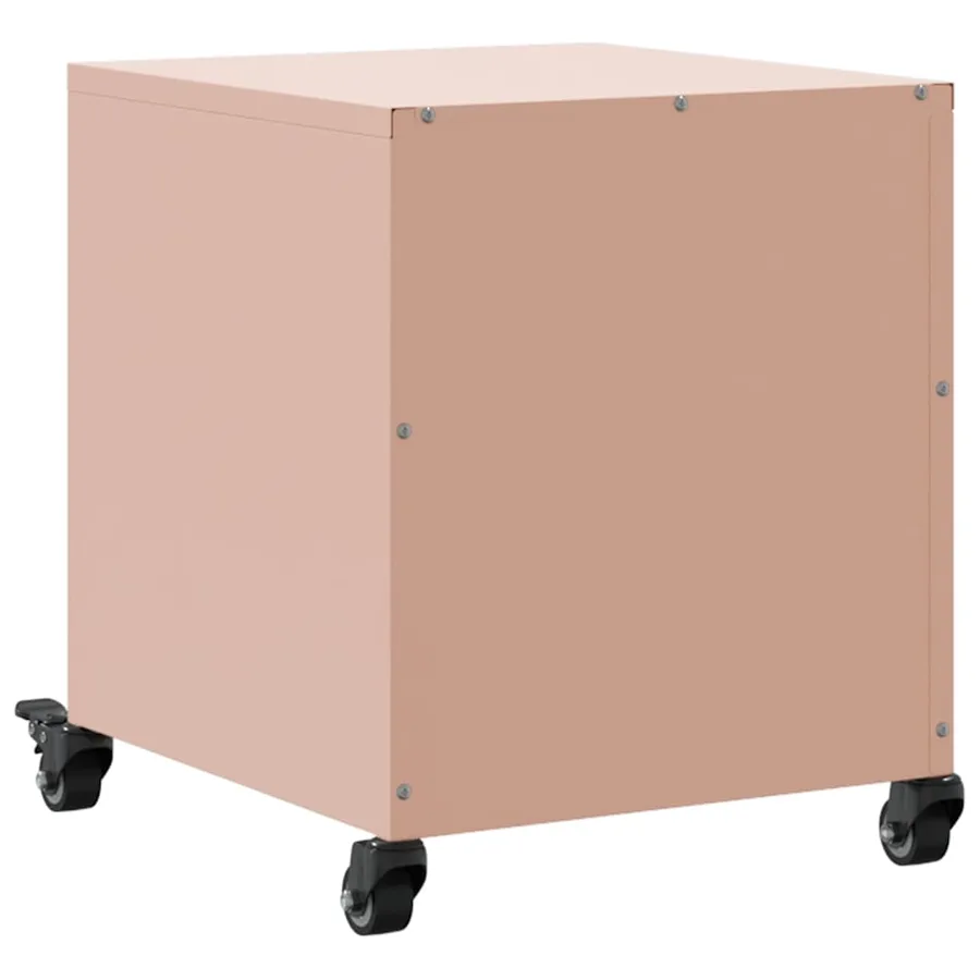 Table de chevet rose 36x38,5x43,5 cm acier - 8