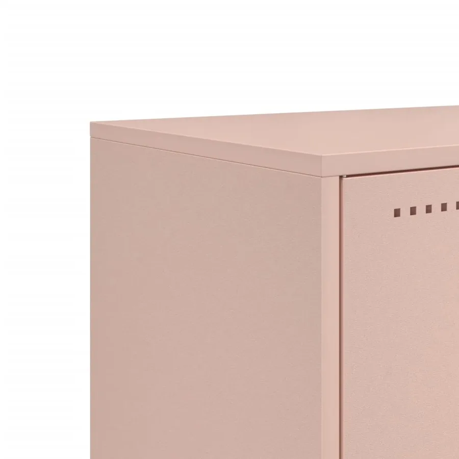 Meuble TV rose 100,5x39x43,5 cm acier - 10
