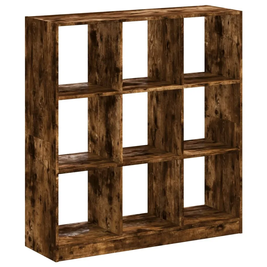 Bibliothèque chêne fumé 102x32x108 cm bois d'ingénierie - 2