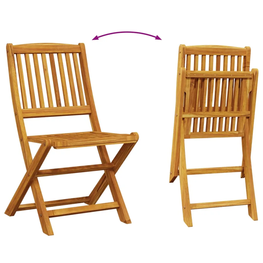Ensemble à manger de jardin 9 pcs bois massif d'acacia - 5