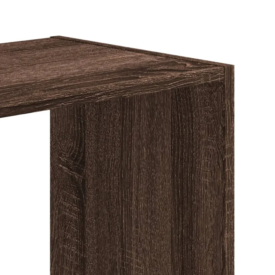 Bibliothèque chêne marron 102x32x108 cm bois d'ingénierie - 7