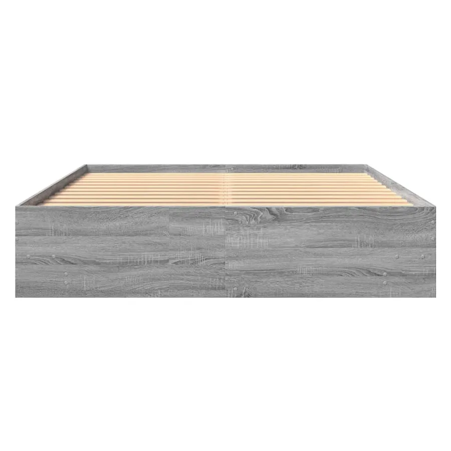 Cadre de lit sans matelas sonoma gris 150x200 cm - 5