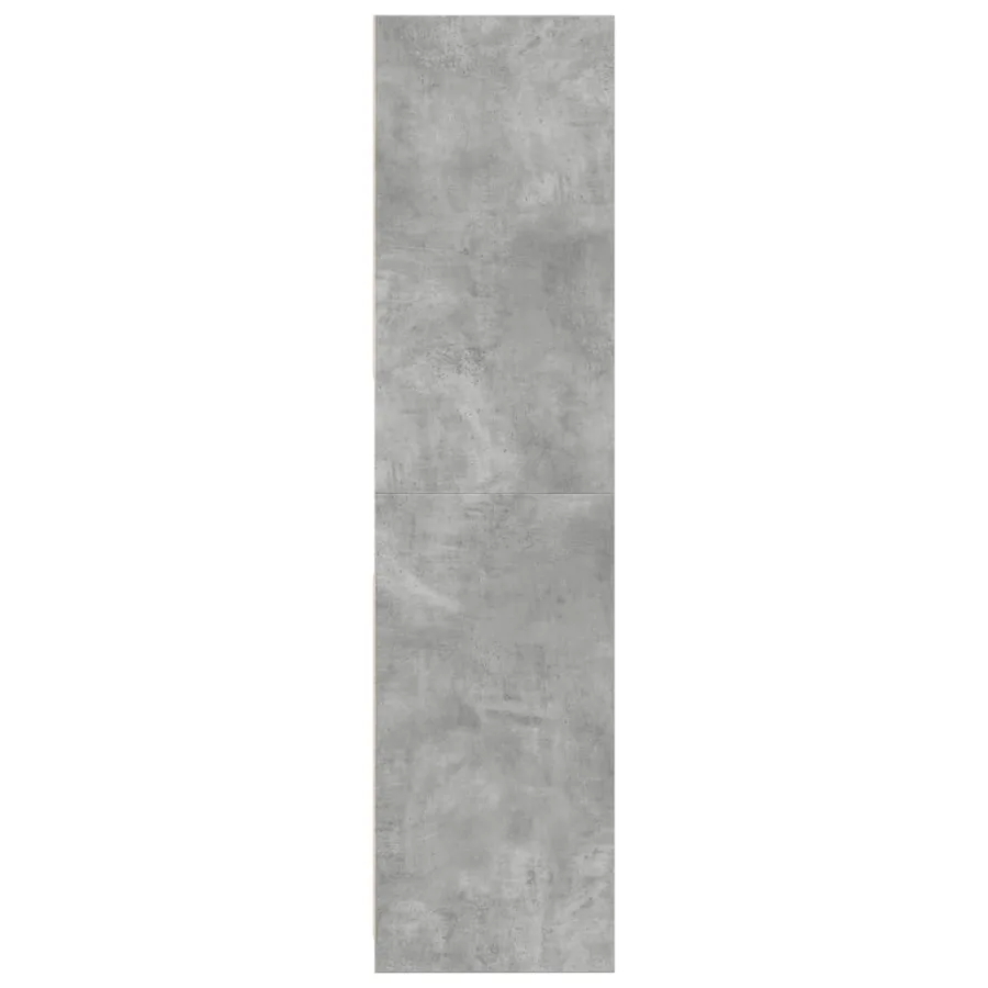 Garde-robe gris béton 80x50x200 cm bois d'ingénierie - 5